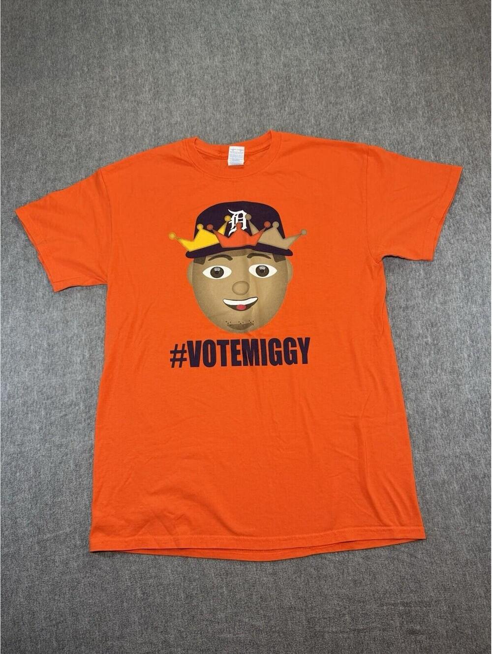 Gildan Men’s Detroit Tigers Miggy Cabrera T-Shirt-Medium/Orange/Vote Miggy/MLB